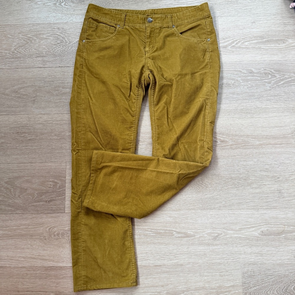 Athleta Frontier Corduroy Jeans, Old Gold, Size 14 Tall Pants